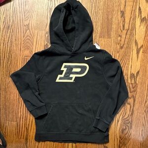 Nike Kids Purdue Black Hoodie with Gold Logo size medium